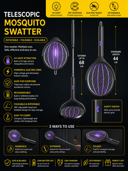 Telescopic Mosquito Swatter Racket