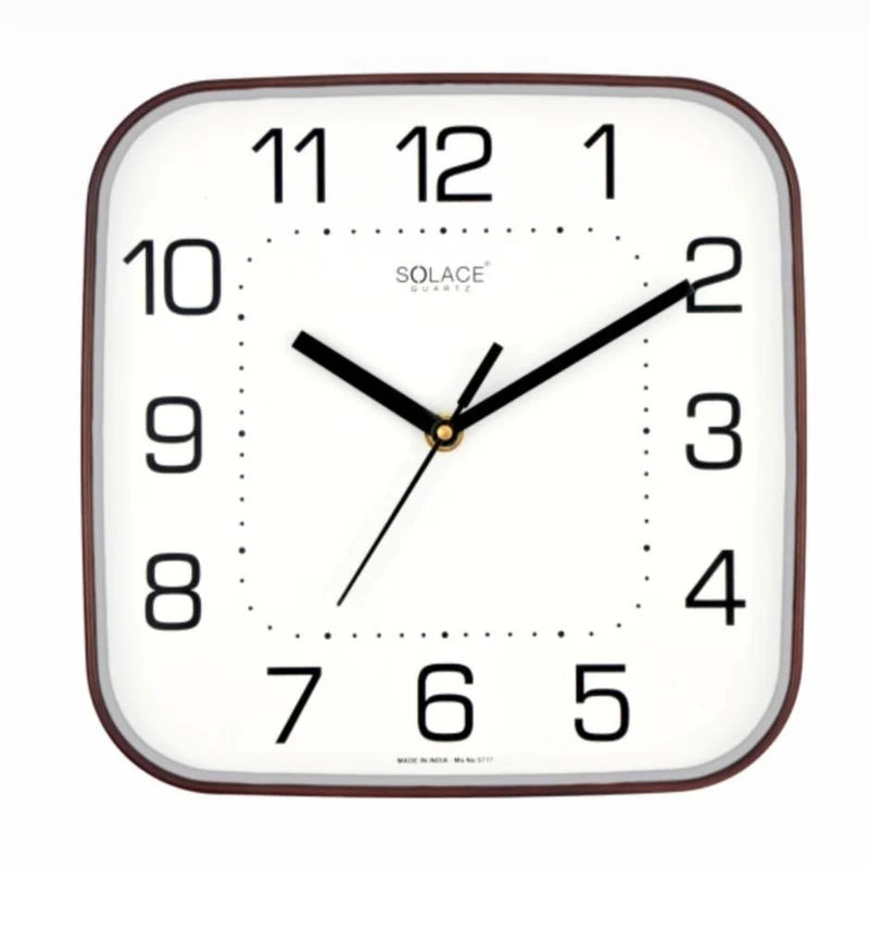Solace Classic Minimal Square Wall Clock