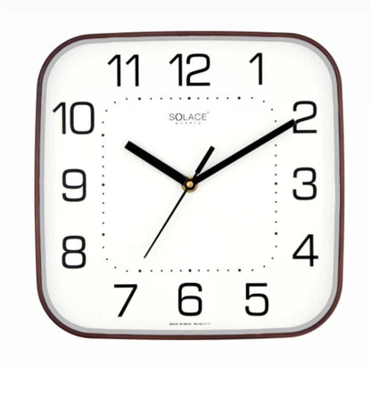 Solace Classic Minimal Square Wall Clock