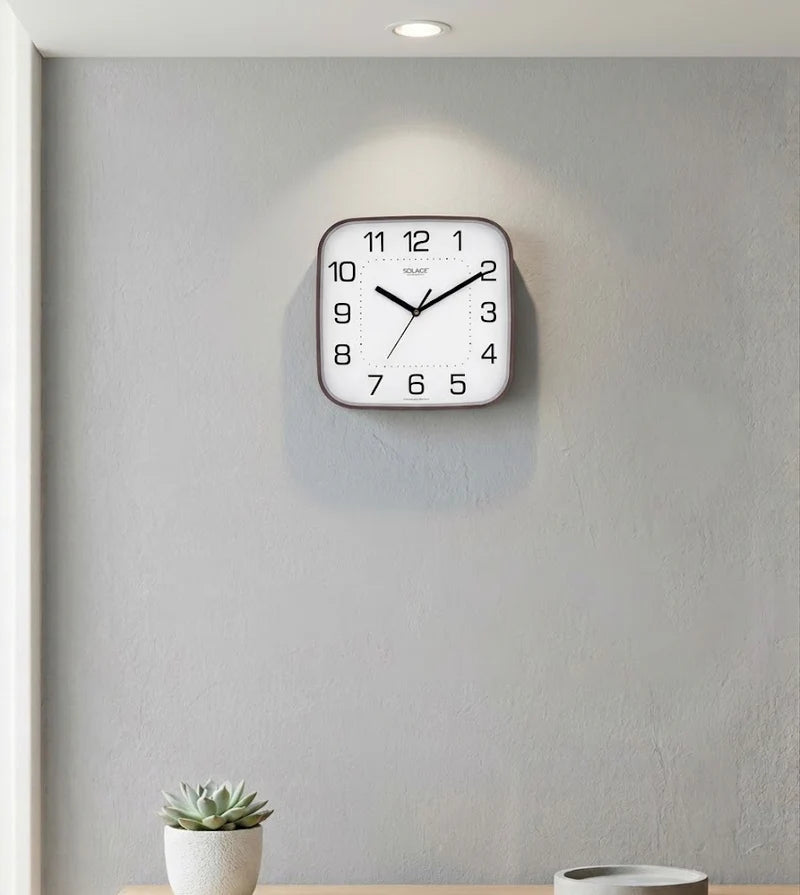 Solace Classic Minimal Square Wall Clock