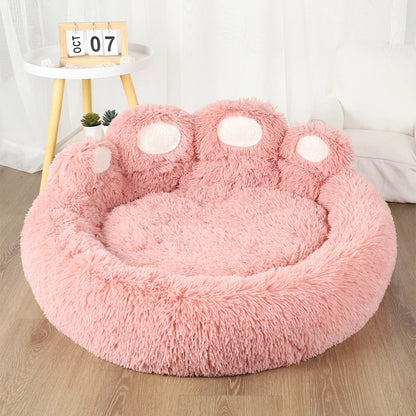 Fluffy Dog Bed Winter Warm Large Pet Products Small Sofa Baskets Pets Kennel Mat