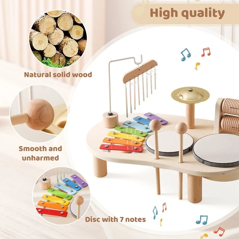 Baby Educational Toys Wooden Aeolian Bells Montessori Children's