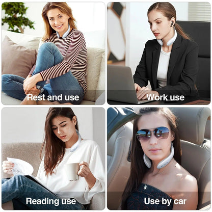 Wireless neck massager for rest, work, reading, and car use – portable relaxation device